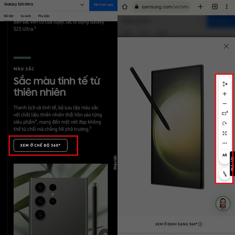 Cách xem Samsung Galaxy S23 series với chế độ AR