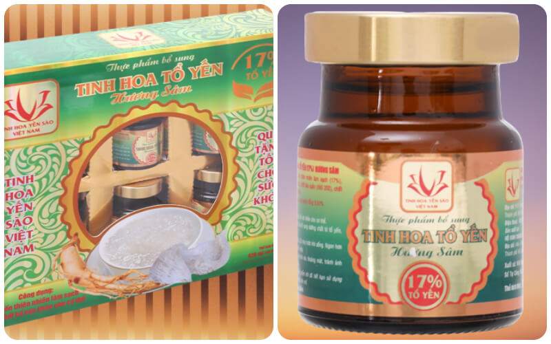 Hộp 6 hũ yến Tinh Hoa hương sâm