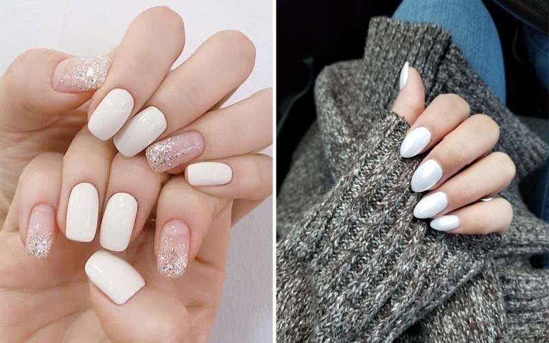 Sơn thạch nail trắng thanh khiết