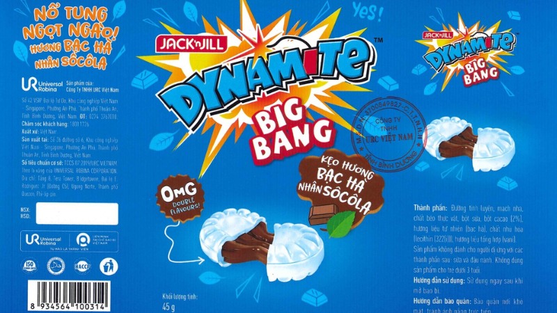 Kẹo hương bạc hà nhân socola Dynamite Big Bang