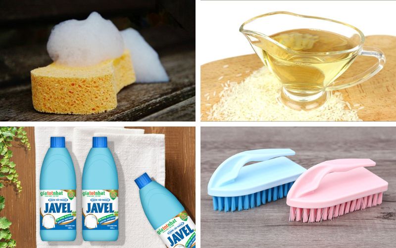 Các vật liệu cần có khi vệ sinh máy giặt