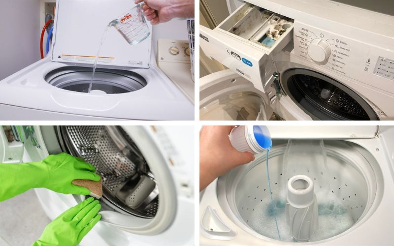 Cách vệ sinh máy giặt bằng nước Javel
