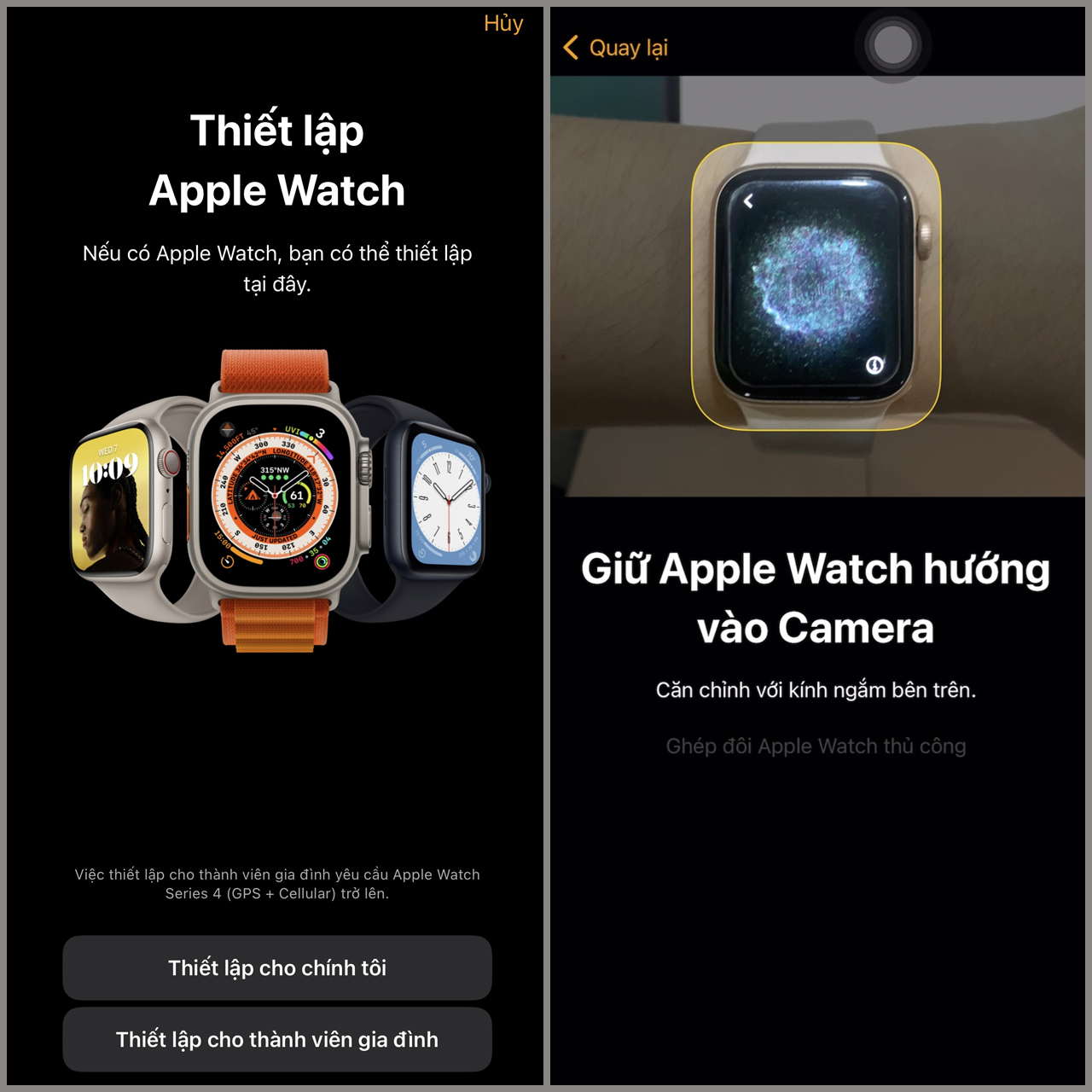 Cài đặt Apple Watch