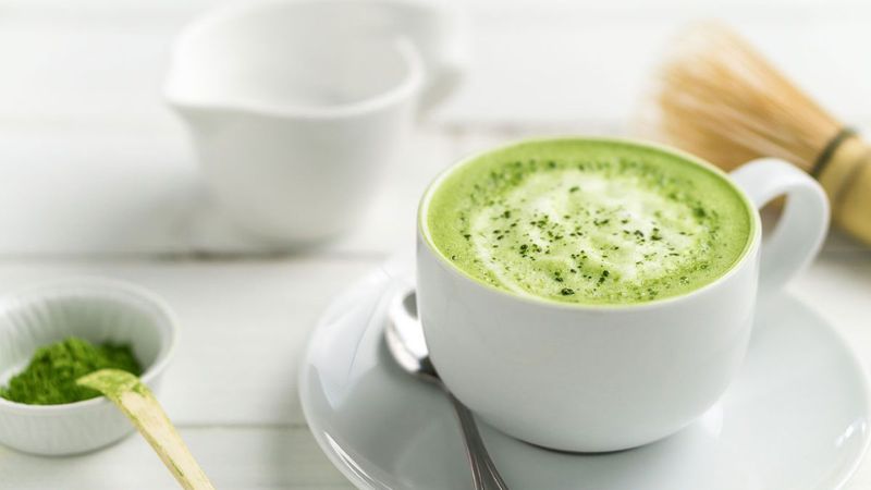 Kẹo Zeppin hương vị matcha sữa giống ly matcha sữa