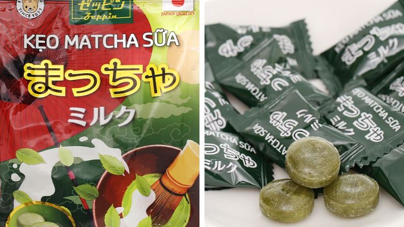 Kẹo matcha sữa Zeppin gói 120g