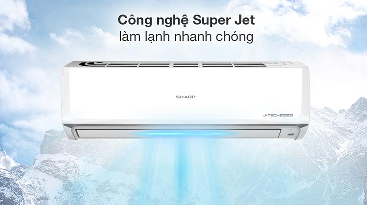 Chế độ Super Jet có lưu lượng không khí hướng xuống mạnh và xa hơn