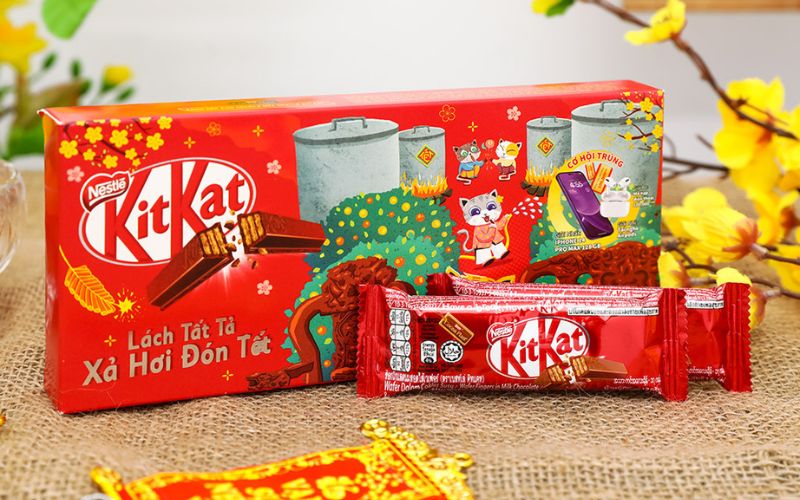 Bánh xốp KitKat phủ socola