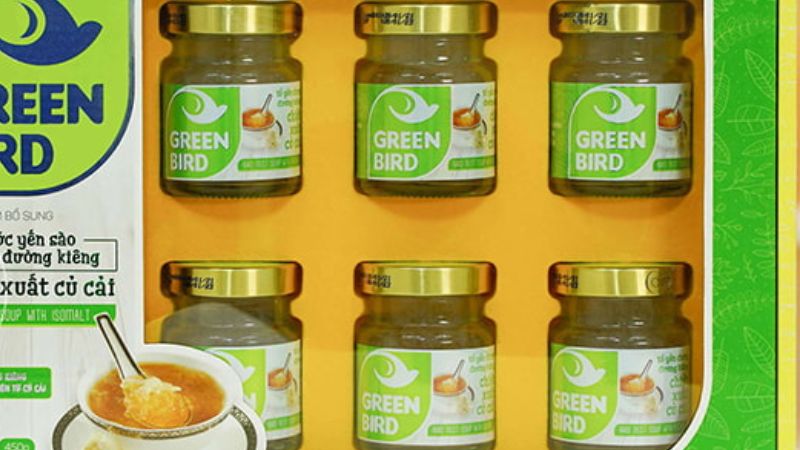 Nước yến sào chưng đường phèn Green Bird