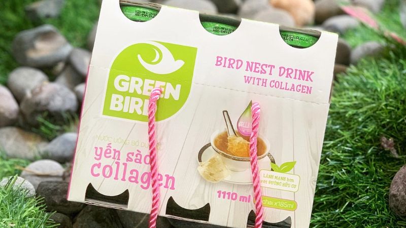 Nước yến collagen Green Bird