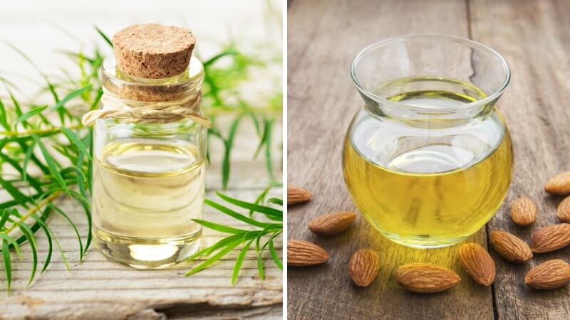 The effects of treating dandruff with tea tree oil and almond oil