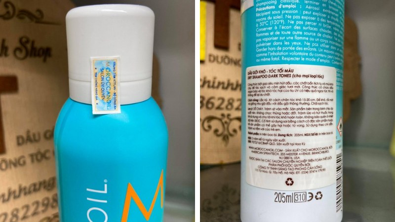 Dầu gội khô Moroccanoil chính hãng có đầy đủ tem, mác