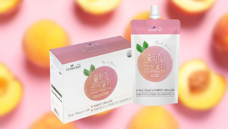 Da đẹp dáng xinh với thạch uống Collagen Innerset chiết xuất đào