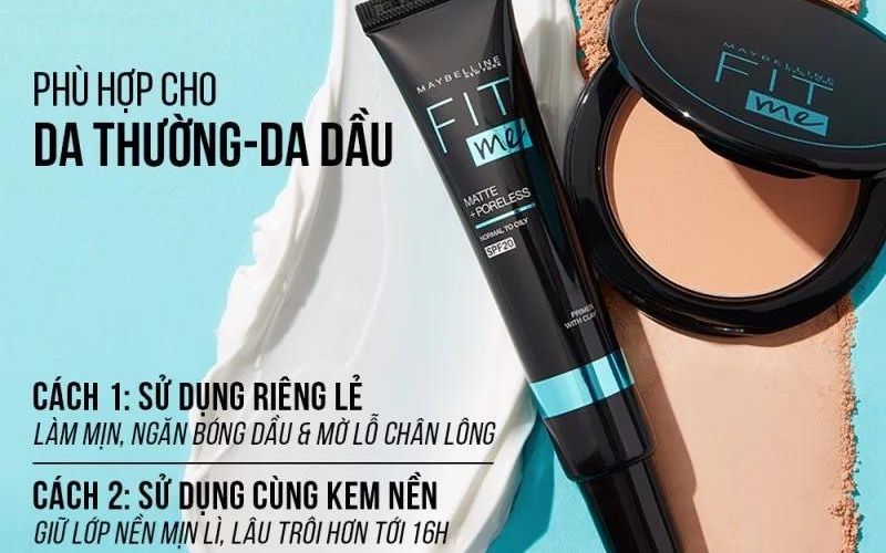 Hướng dẫn sử dụng và cách bảo quản kem lót Maybelline Fit Me