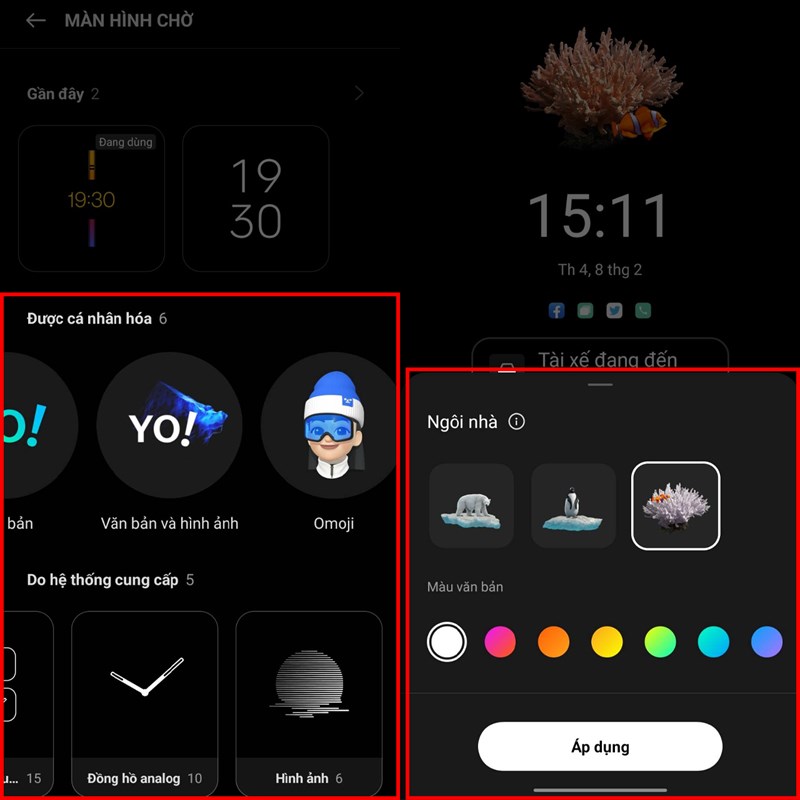 Cách tùy chỉnh màn hình chờ điện thoại OPPO