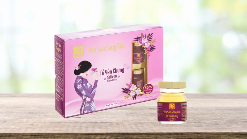 Nước yến Song Yến nhụy hoa nghệ tây Saffron