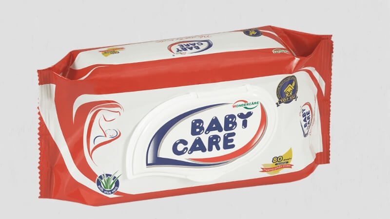 Bao bì, thiết kế khăn ướt em bé Baby care