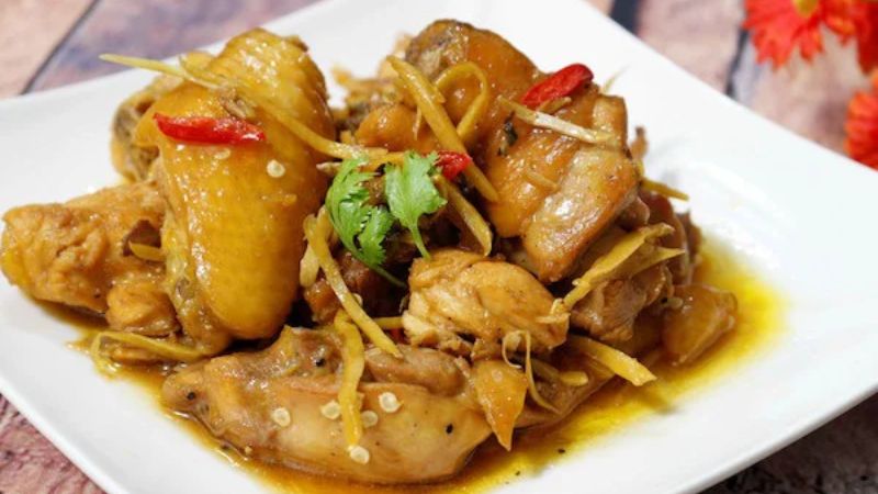 Braised ginger chicken