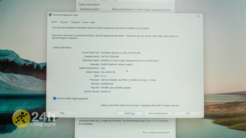 Acer Nitro 5 Tiger AN515 58 773Y sở hữu hệ thống thông số tốt.