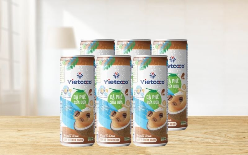 Cà phê sữa dừa Vietco có hương vị thơm béo và nhiều dưỡng chất từ dừa thiên nhiên