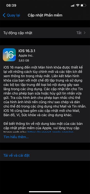 Apple phát hành iOS 16.3.1