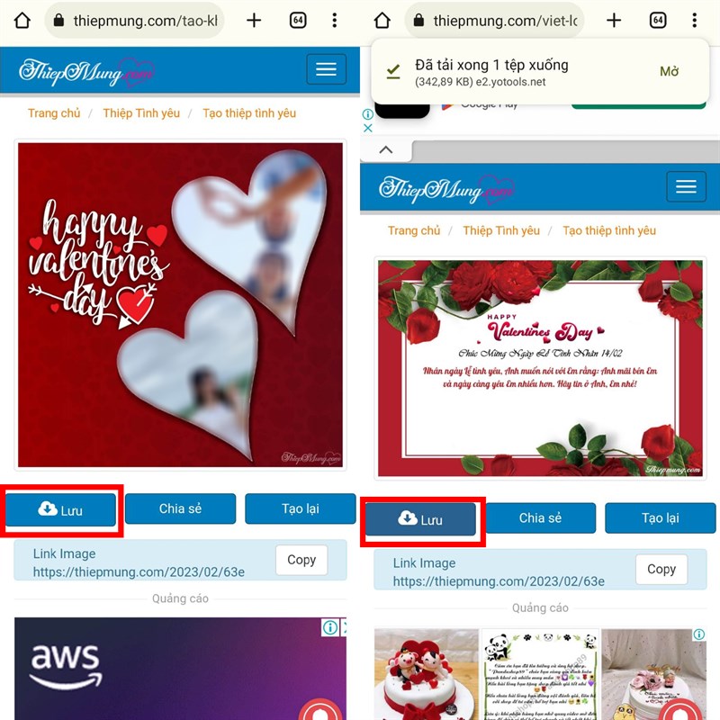 Hướng dẫn cách tạo thiệp Valentine online