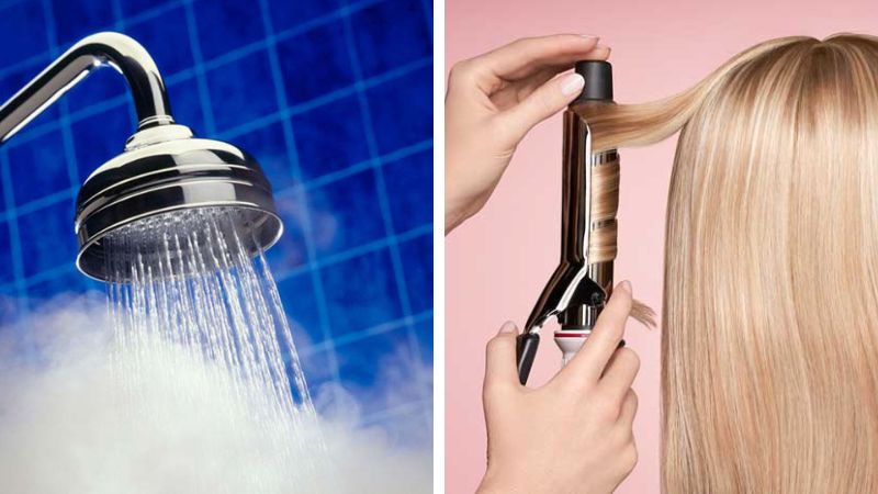 Exposing hair to high temperatures