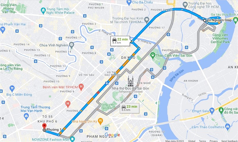 Đường Võ Nguyên Giáp sẽ dài 8 km, từ đường Đinh Tiên Hoàng, Quận 1 đến chân cầu Rạch Chiếc, Quận 2