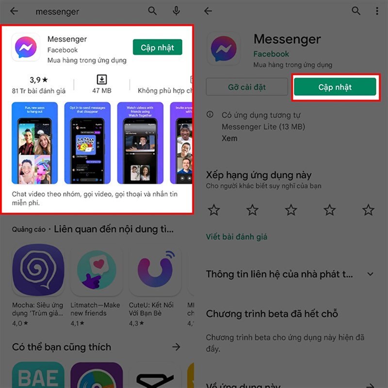 Cách thay đổi chủ đề mới trên Messenger