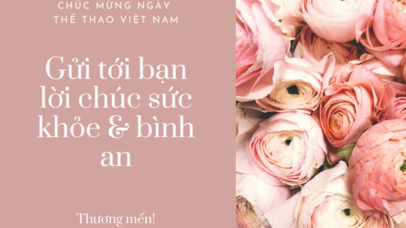 Thiệp chúc màu hồng vô cùng thiện cảm