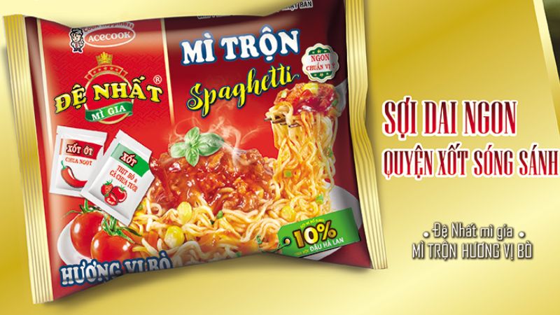 Mì trộn Spaghetti Đệ Nhất hương vị bò gói 98g