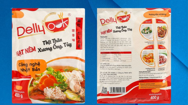 Hạt nêm thịt thăn, xương ống, tủy Delly Cook