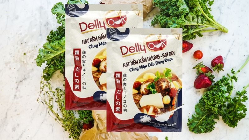 Hạt nêm nấm hương, hạt sen Delly Cook