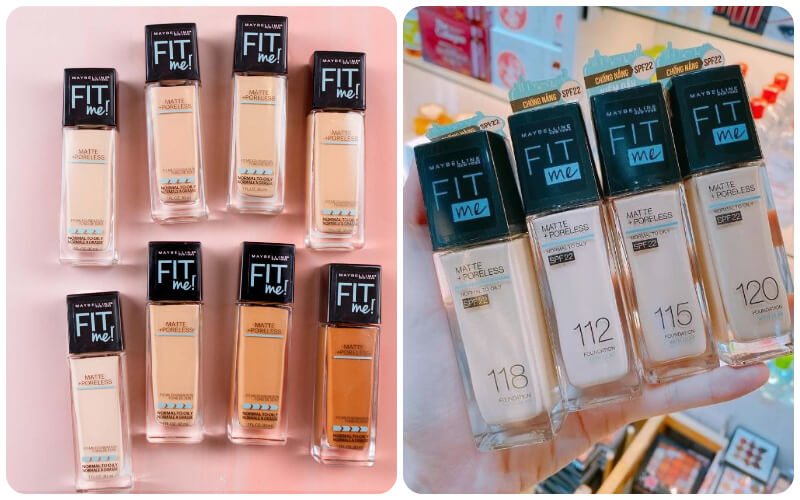 Dòng kem nền Maybelline Fit Me đang được bày bán ở nhiều cửa hàng mỹ phẩm, trung tâm thương mại lớn