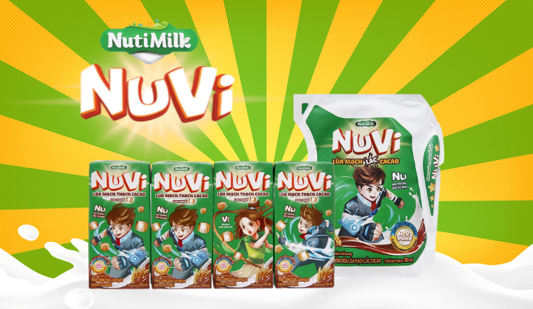 Nạp năng lượng cùng sữa lúa mạch lắc cacao Nuvi