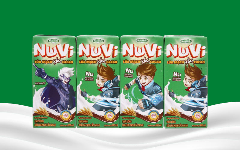 Sữa lúa mạch lắc cacao Nuvi