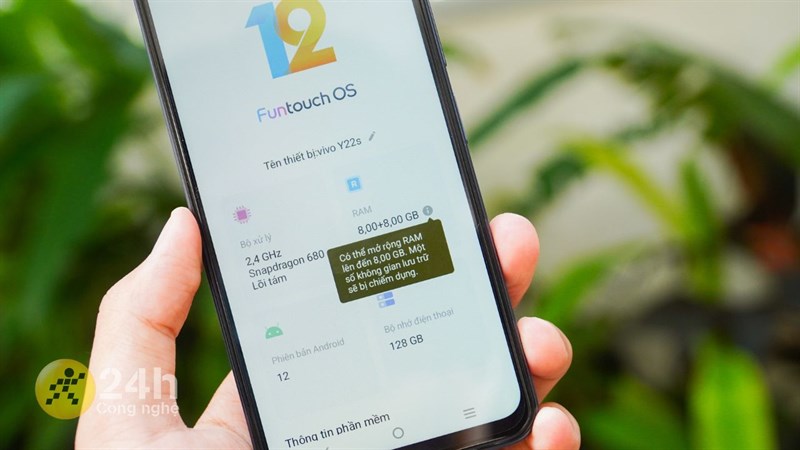 Vivo Y22s - Điện thoại tần số quét cao dưới 5 triệu đồng
