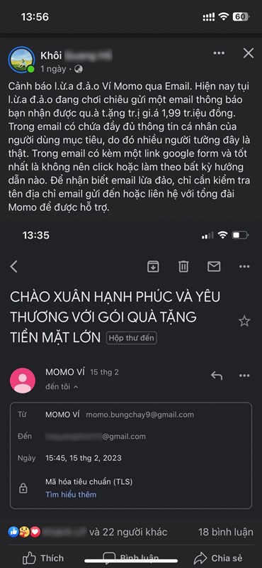 Cảnh giác với thủ đoạn lừa đảo email giả danh MoMo và ZaloPay