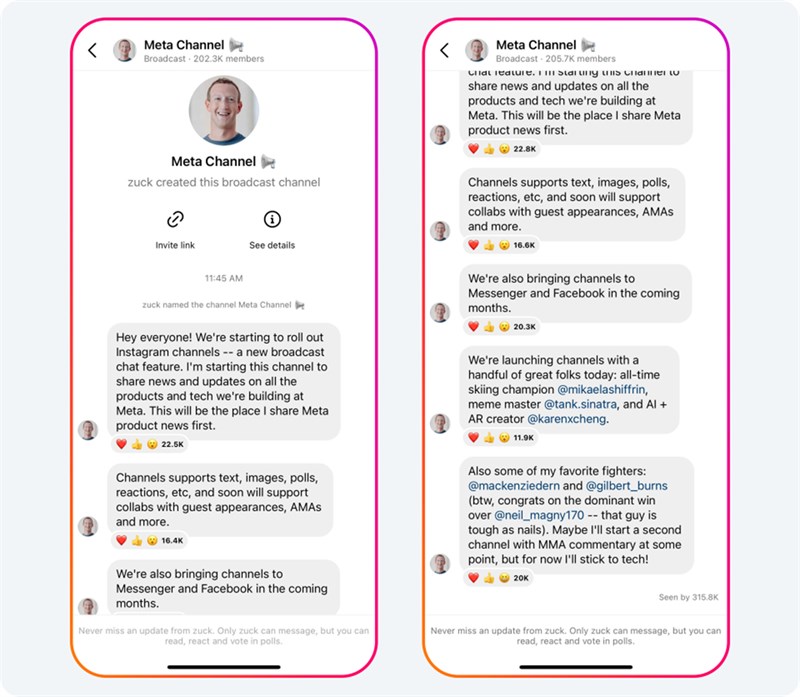 Instagram ra mắt tính năng Channels mới