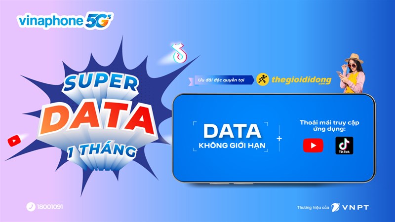 SIM Super Data: Nhận khuyến mãi tặng thêm đến 4 tháng Data không giới hạn SIM Super Data: Nhận khuyến mãi tặng thêm đến 4 tháng Data không giới hạn