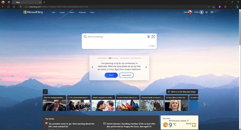 ChatGPT hiện đã có mặt trên Bing mới