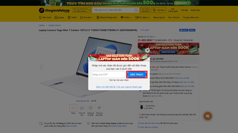 Cách săn mã giảm giá khi mua laptop tại TGDĐ Cách săn mã giảm giá khi mua laptop tại TGDĐ