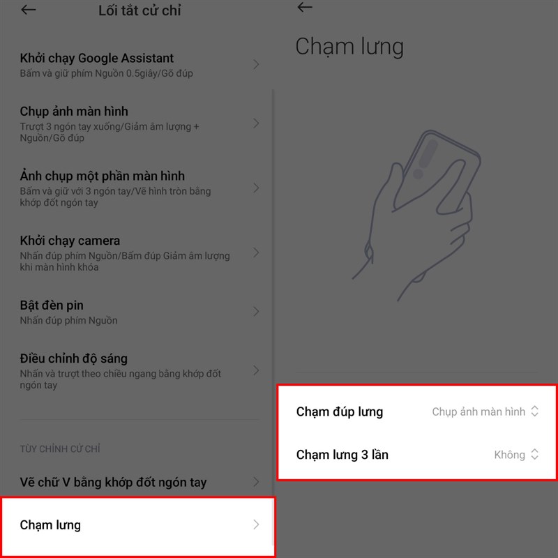 Cách sử dụng gõ mặt lưng trên Xiaomi Cách sử dụng gõ mặt lưng trên Xiaomi