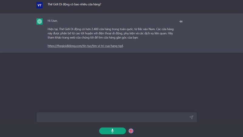 Cách dùng ChatGPT trực tiếp bằng giọng nói