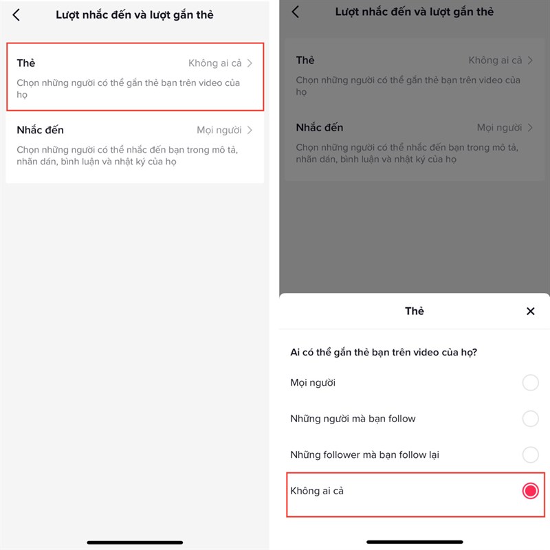 Cách chặn gắn thẻ video trên TikTok