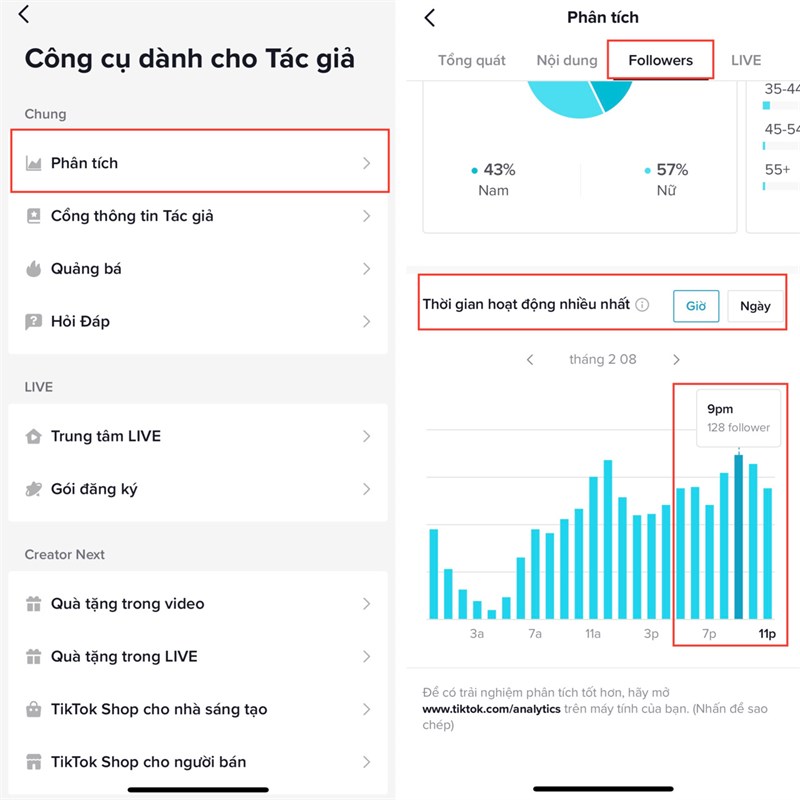 Cách xem giờ vàng tương tác trên kênh TikTok của bạn Cách xem giờ vàng tương tác trên kênh TikTok của bạn