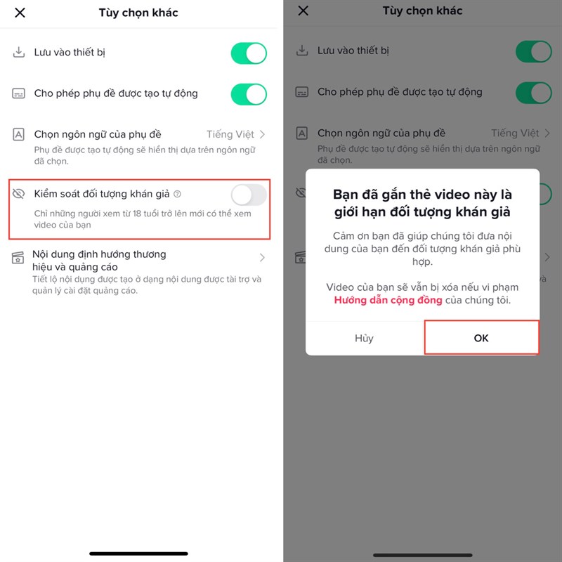 Cách giới hạn độ tuổi cho video TikTok