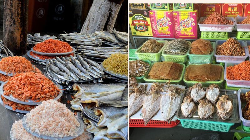 Mặt hàng đồ khô tại chợ Phan Thiết