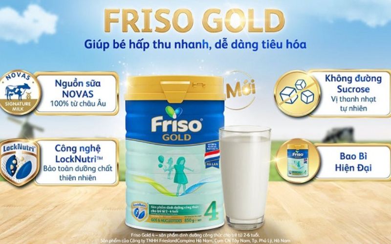 Giá trị dinh dưỡng của sữa Friso