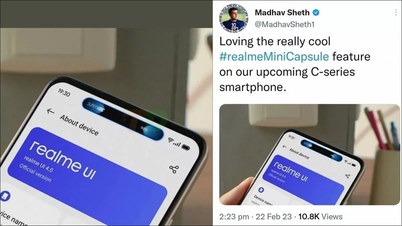 realme phát triển tính năng giống Dynamic Island