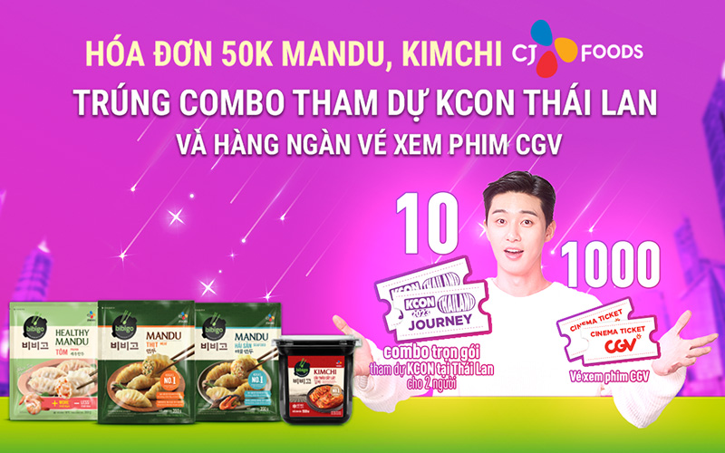 Rút Thăm Trúng Thưởng Khi Mua Sản Phẩm Cj Food Tại Bách Hóa Xanh